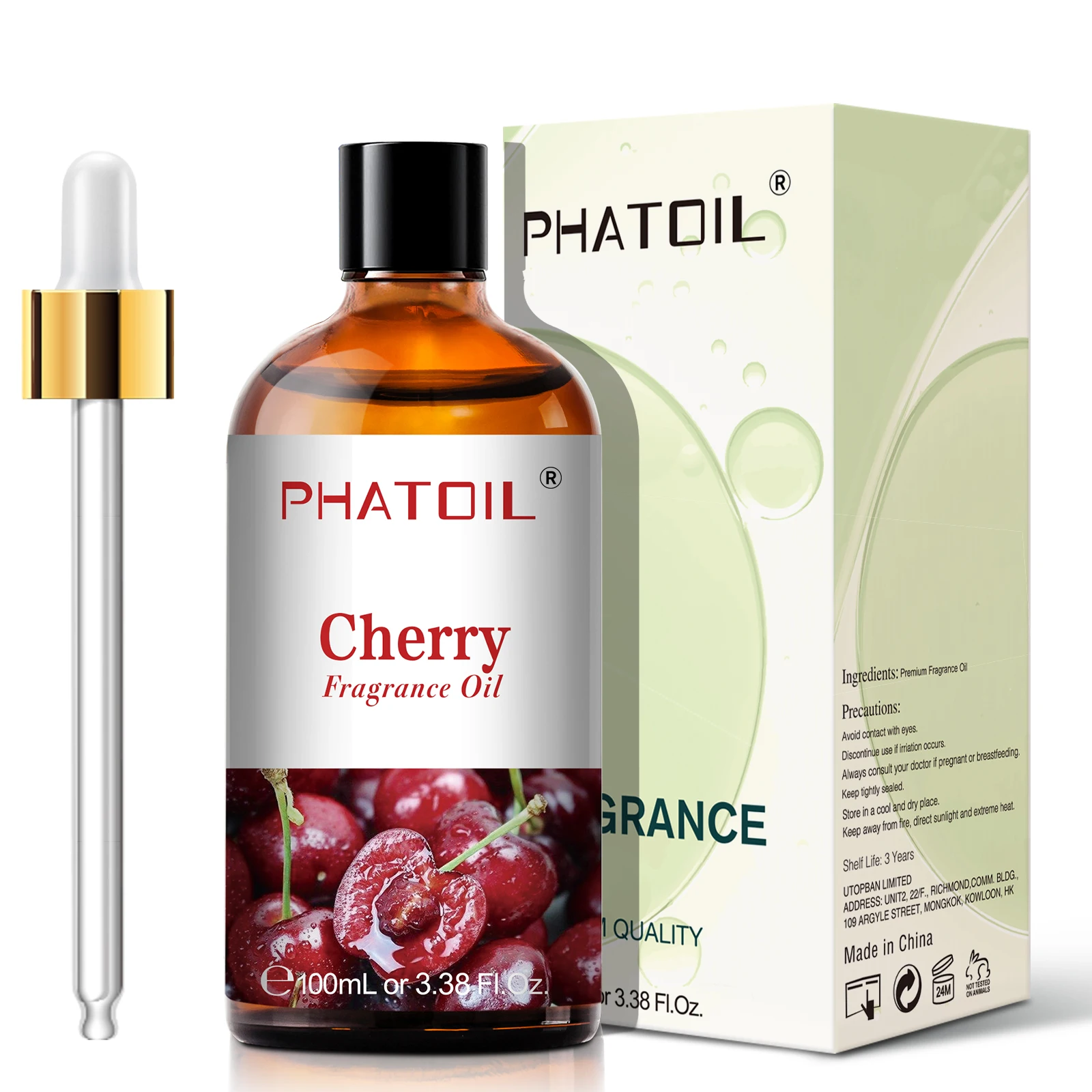 

100ML Cherry Fragrance Oil Private Label PHATOIL OEM For Candle Making Aroma Diffuser