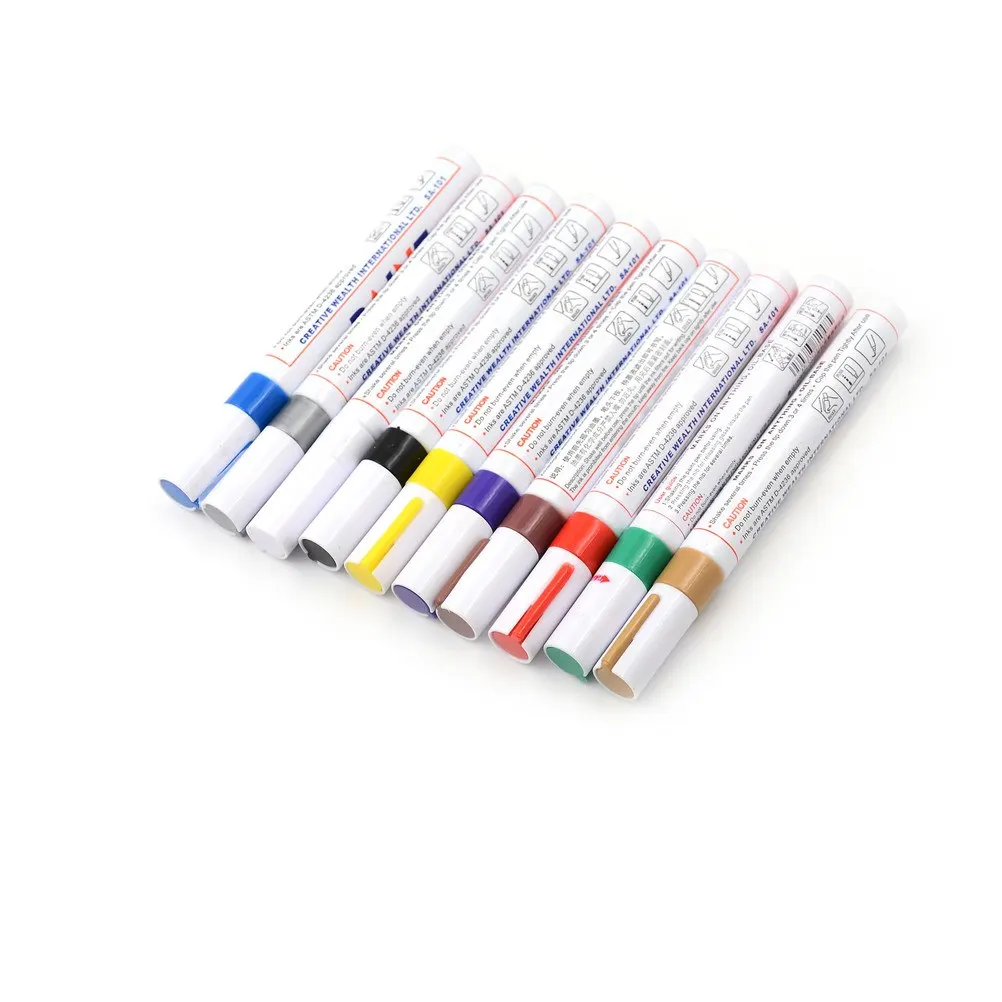 

10 Colors SP110 Waterproof Marking Pen Tire Metal Surface Repair Paint Pens Color Paint Marker Pen