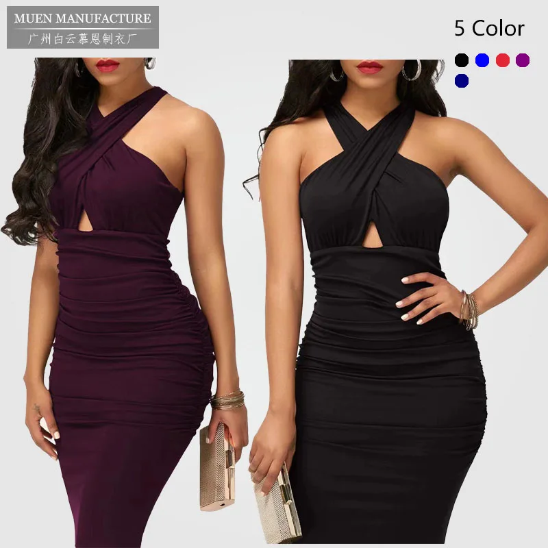 

pfd0645 2021 Summer New Arrival Sexy Mini Dress For Women Bodycon Strap Casual Dress