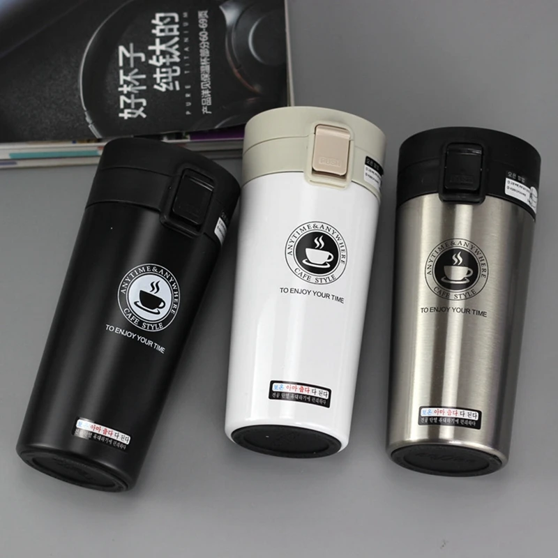 

HOT Premium Travel Coffee Mug Stainless Steel Thermos Tumbler Cups Vacuum Flask thermo Water Bottle Tea Mug Thermocup, Customized color