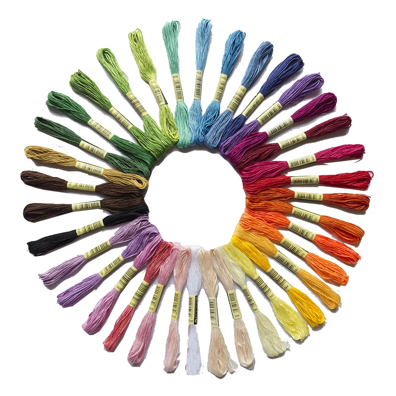 

Cheap Rainbow Colorful Sewing Cross Stitch Polyester Embroidery Thread