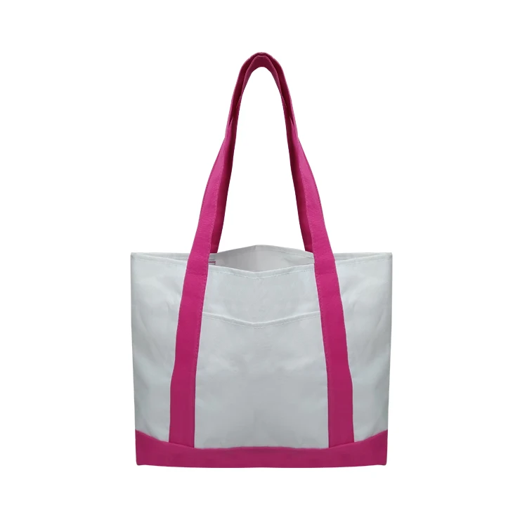 

Women Polyester Baguette Tote Bag Logo Custom Reusable Shopping Bags