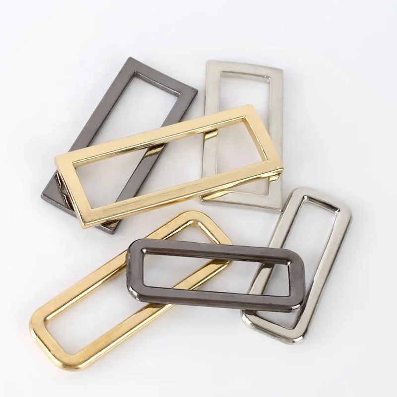 

MeeTee BF040 High Quality Alloy Buckles Clasp DIY Garment Clothes Luggage Bag Square Ring, Gold,silver,gun black