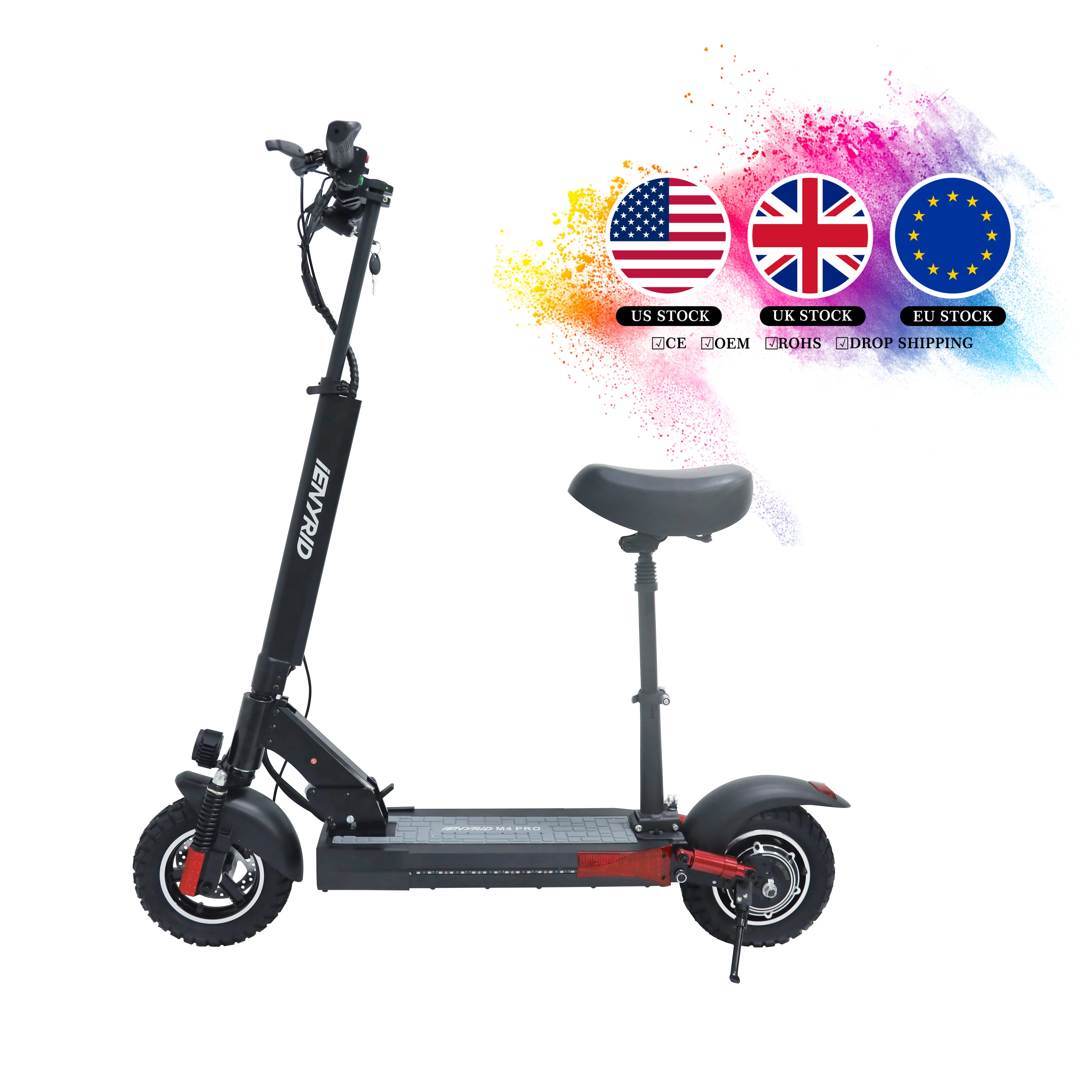 

(EU UK US STOCK) Original quality electric scooter iENYRID M4 Pro foldable scooter 48V 16AH 500W for adult in EU UK US Warehouse, Black+red