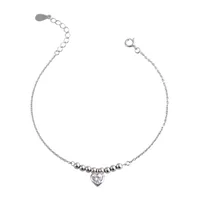 

Pearl Heart Zircon Bracelet women's 925 pure silver simple Bracelet