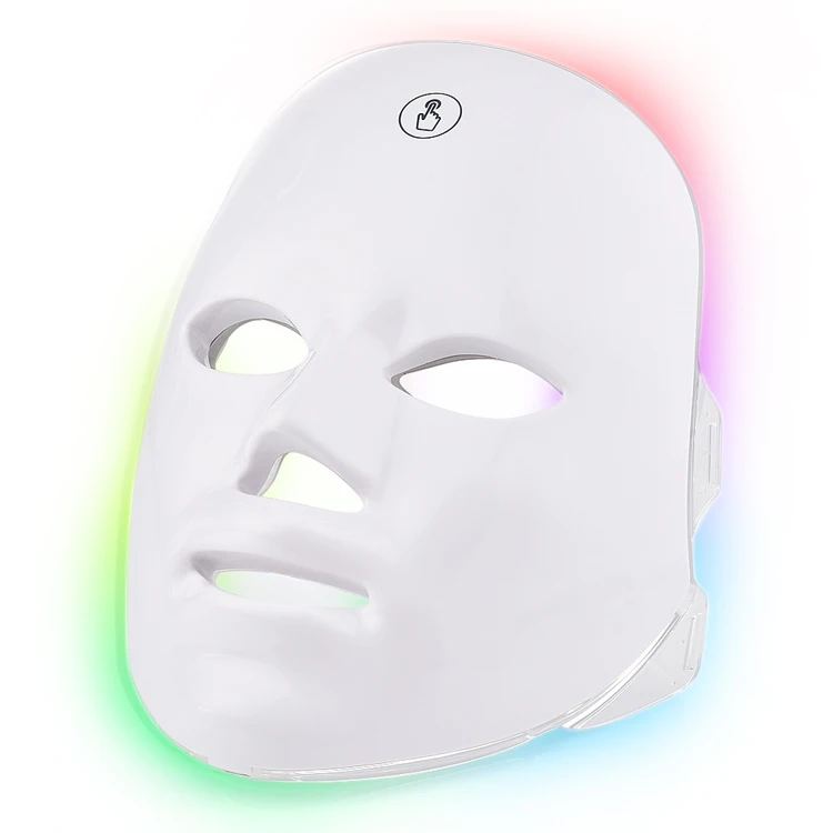 

2021 new arrivals 7 colors portable beauty salon home led light therapy led face mask, White