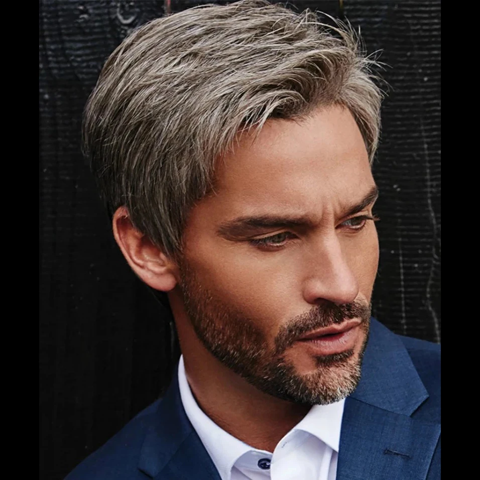 

men toupee hair with grey hair