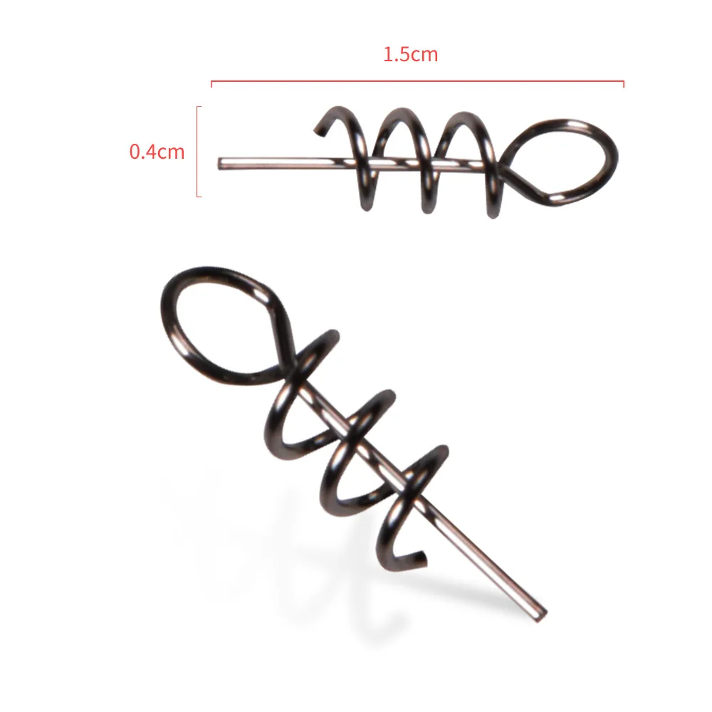 

Wholesale high quality spring Lock Soft Lure Baits Hook Pin Spring Fixed Lock Outdoor Fishing Soft Worm Tools, 1 color