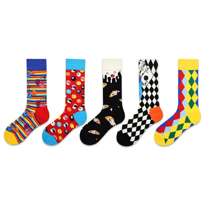 

XIANGHUI Top Quality Hot Sale Mens Women Fashion Socks, New Cotton Crew Tube Socks Male Happy Personality Socks, Pantone color