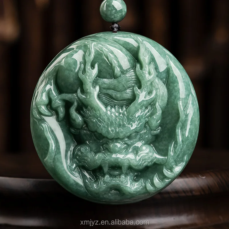 

Certified Grade A Natural Jadeite Domineering Dragon King Zodiac Dragon Ice Jade Pendantmen And Women Jade Wholesale