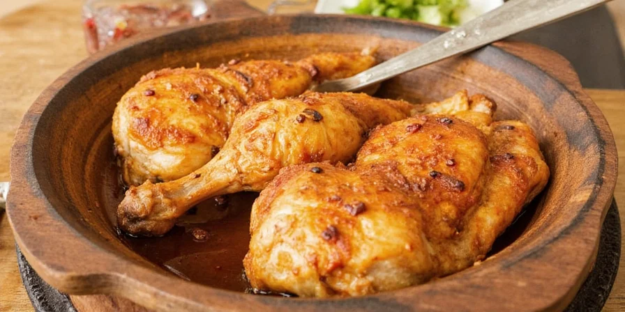 Brining bowl with chicken and herbs