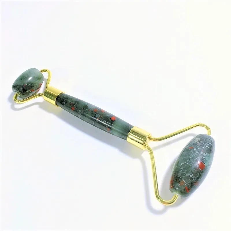 

Private Label Facial Anti Aging Natural African Bloodstone Roller for face, Mixed blood stone face massage roller