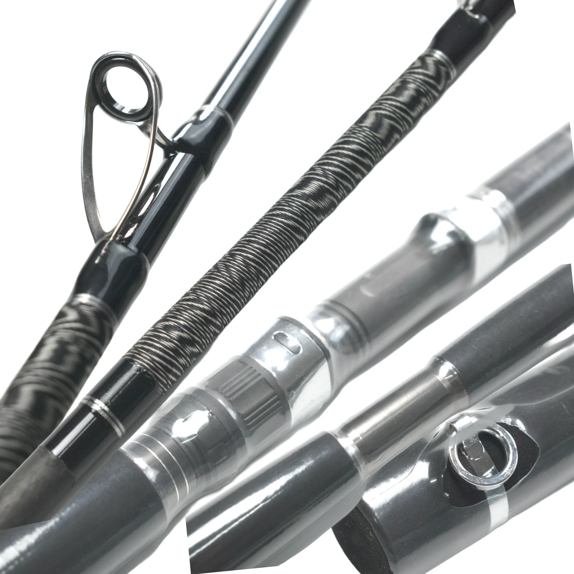 YJTY04 Custom Factory-Sold Pure 1.8m  Fuji Guide Carbon Fiber Spinning Fishing Rod for Saltwater Fishing & Boat/raft Rod Fishing fishing trolling rod