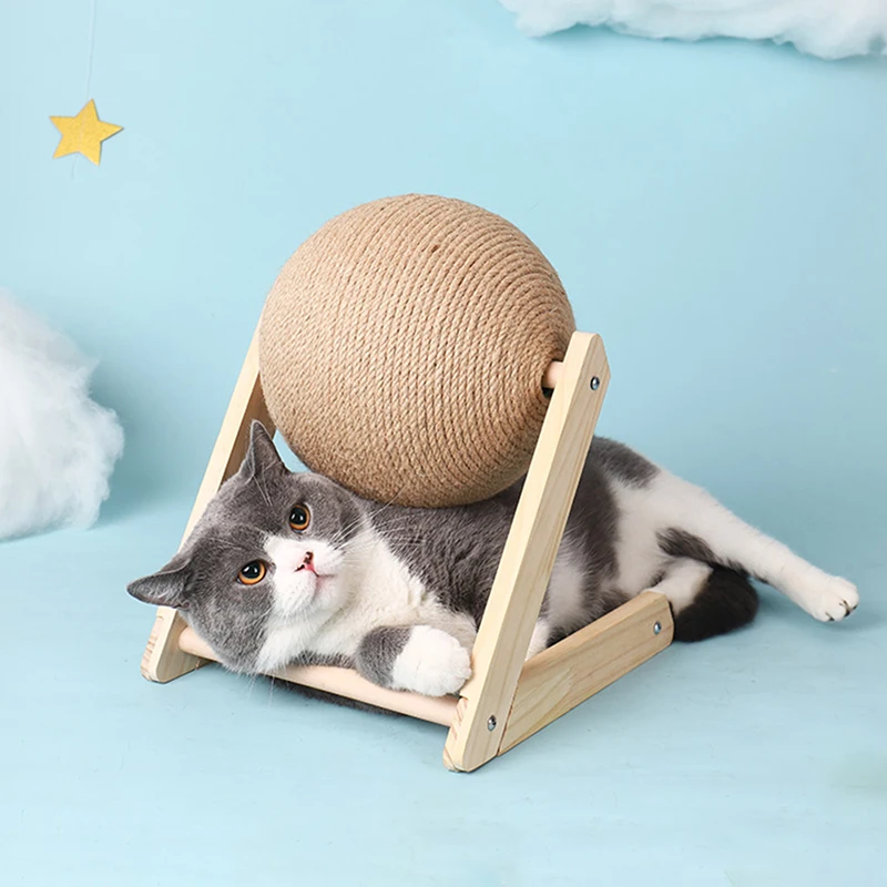 

Kitten Sisal Rope Ball Board Grinding Paws Toys Cats Scratcher Wear-resistant Pet Furniture supplies Cat Scratching Ball Toy