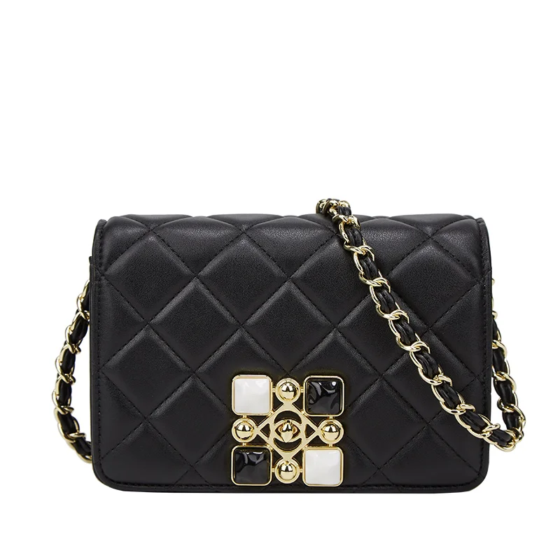 

fashion small shoulder bag luxury pu leather chain messenger crossbody bags for women