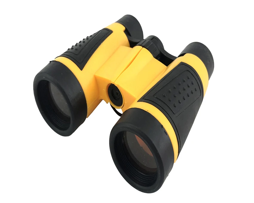 Wholesale hot selling scientific yellow plastic mini telescope model toy binoculars for kid