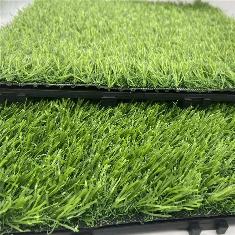 

ASHER Easy installation balcony garden artificial grass interlocking synthetic grass turf tile