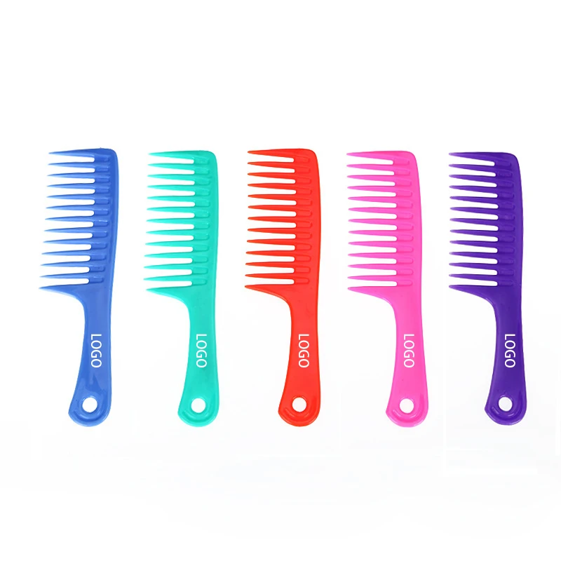 

Plastic wide tooth household handle smooth hair long curly hair massage hairdressing wide tooth comb