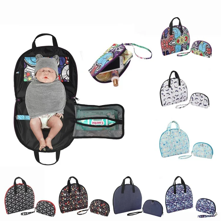 

Portable Sac A Couche Bebe Cheap Convertible Baby Diaper Bag Set With Changing Pad