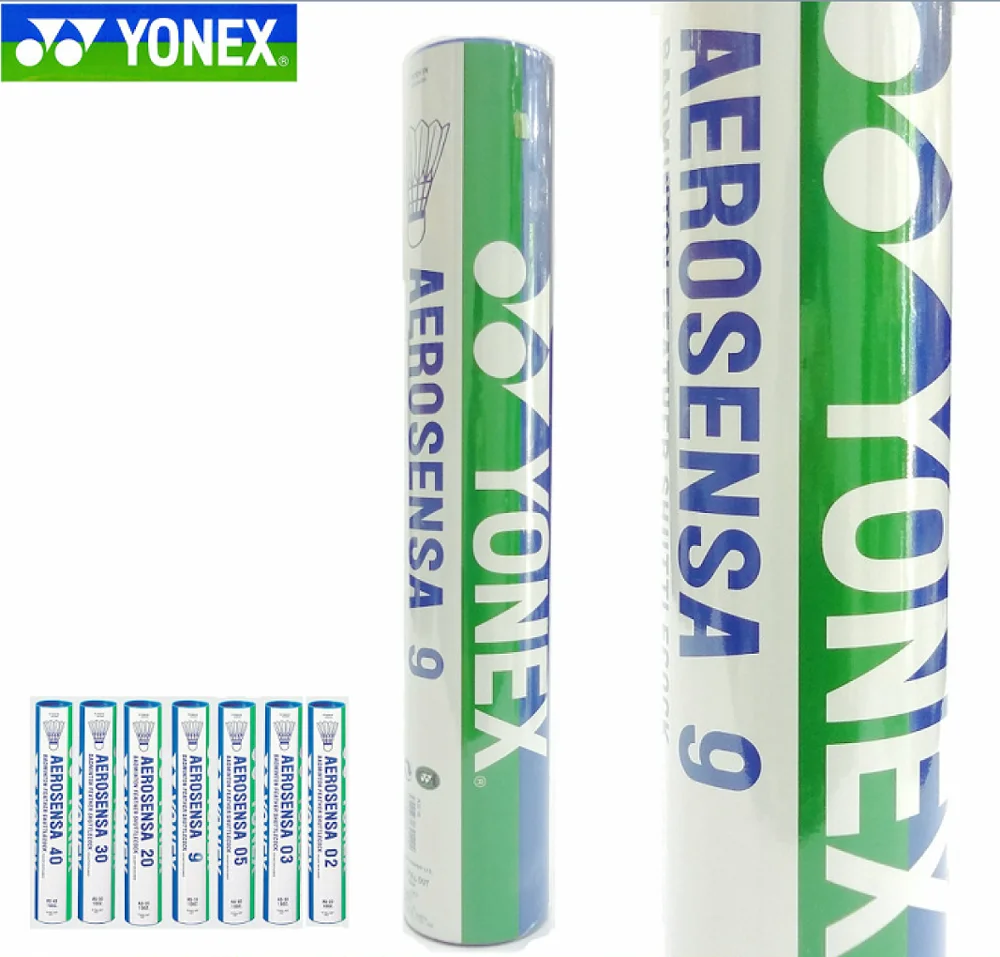 

Yonex AS9 goose Feather Badminton Shuttlecock with Fiber Board + Cork Head, White