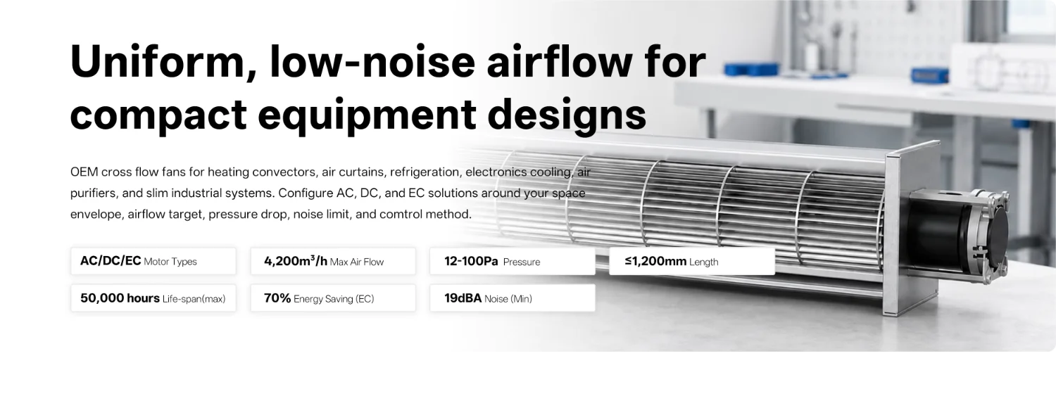 Cross Flow Fan, 24V, Tangential - detail 4