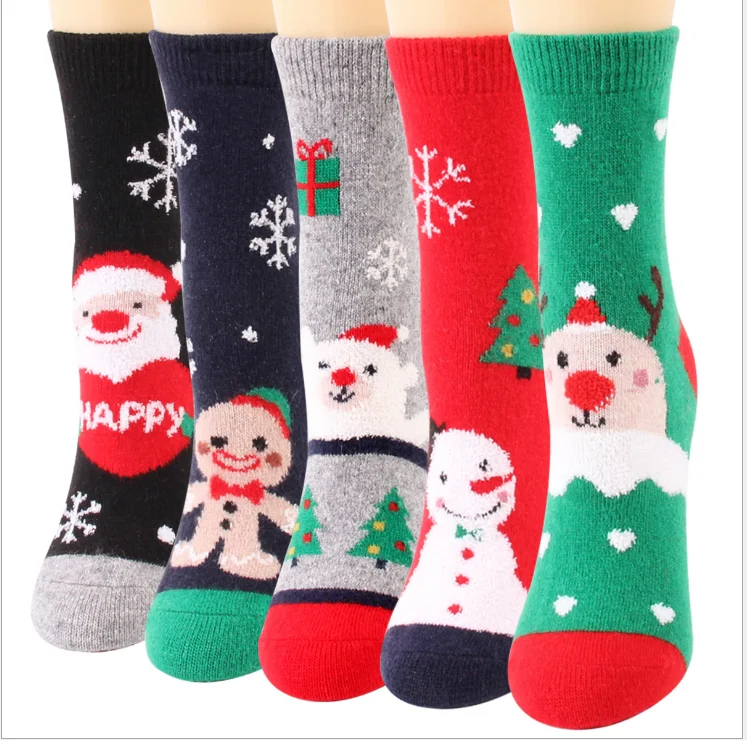 

Women's Christmas Holiday Socks Gifts Cotton Knit Crew Xmas Socks for Girls Novelty Christmas sock 2022 in a box