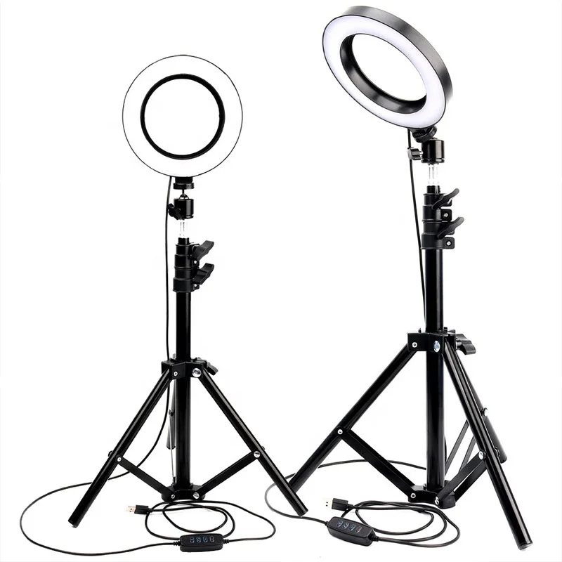 

10 inch led circle makeup selfie ring light with tripod stand, White