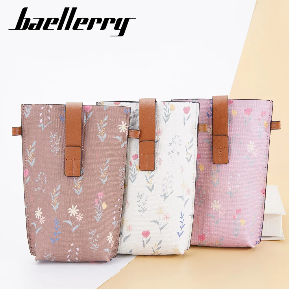 

baellerry Minimalist portable cell phone women sling bag chain pu leather personalized small shoulder bags mobile phone women