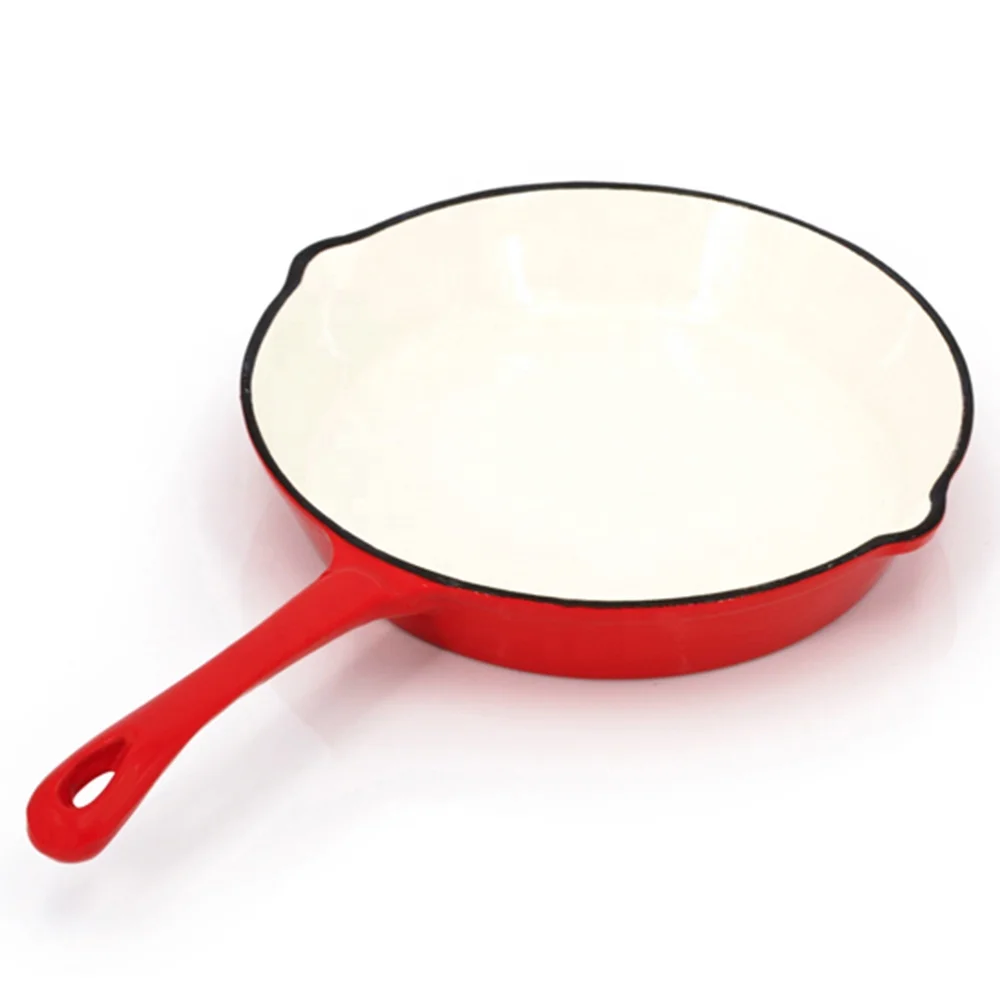 Enameled Cast Iron Frying Pan Round 8 Inch