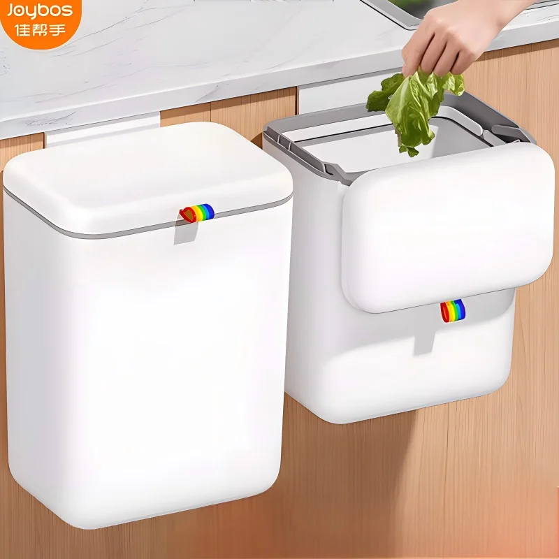 Joybos  Kitchens Cabinet with Lid Kitchen Trash Bin Garbage Bins Wall Mounted Hanging Trash Bin Counter Garbage Can