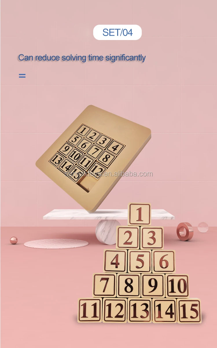 New Arrival Sliding Blocks Puzzle Number Klotski Table Gaming Educational Toy Board