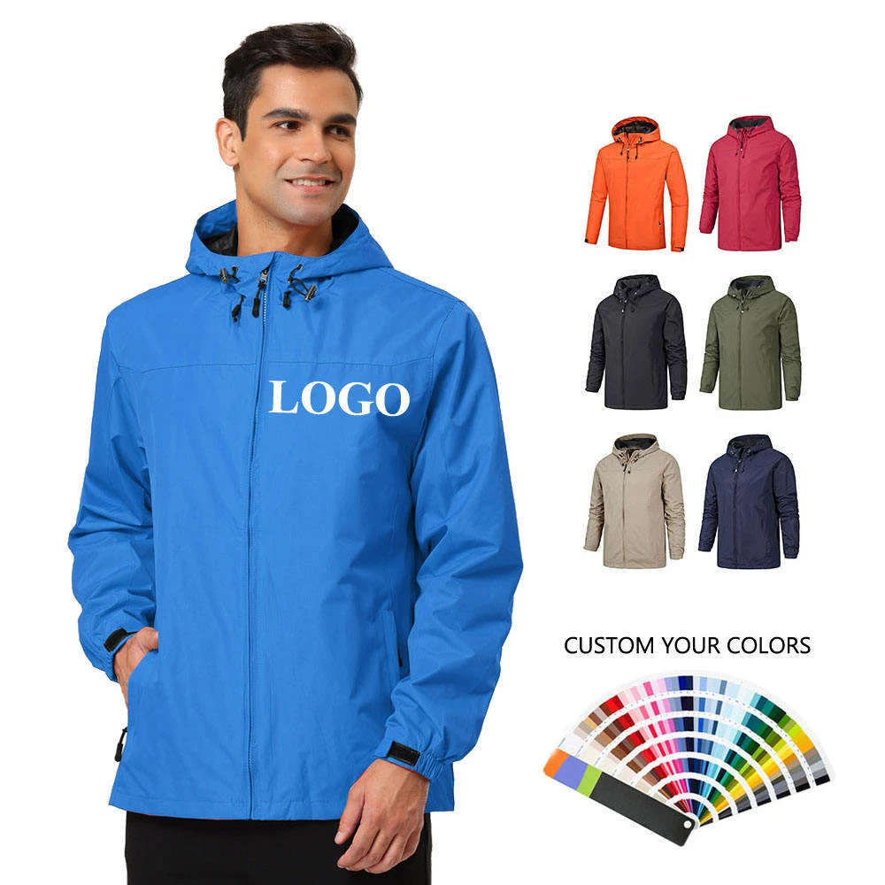 Outdoor Plus Size Men's Jackets Reflective Windbreaker Jacketvintage Retro Waterproof Windbreakersports Custom Men's Polyester