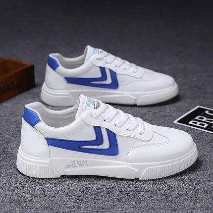 

Autumn New Men's Shoes Popular Old School Trend Student Shoes Fashion Versatile PU Canvas Shoes, As pic
