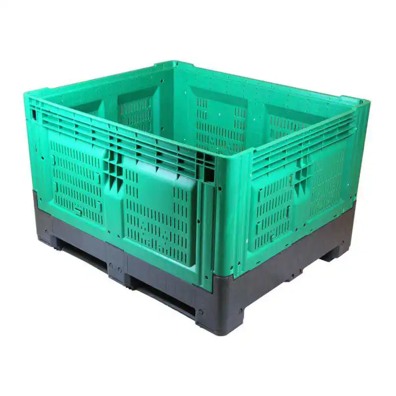 Plastic Collapsible Forklift Pallet Crate Box For Fruits And Vegetables ...