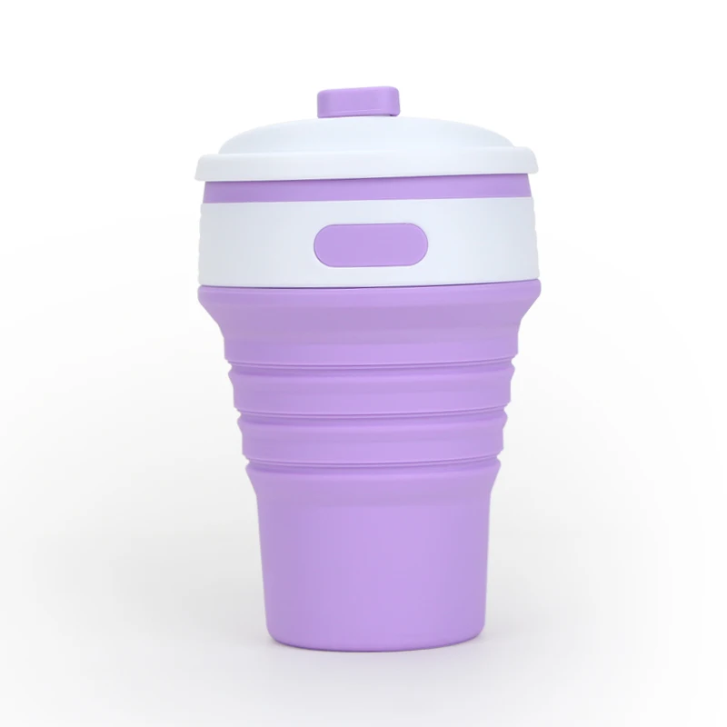 

350ml 12oz hot selling silicone collapsible free sample cup, 6 colors+customized color