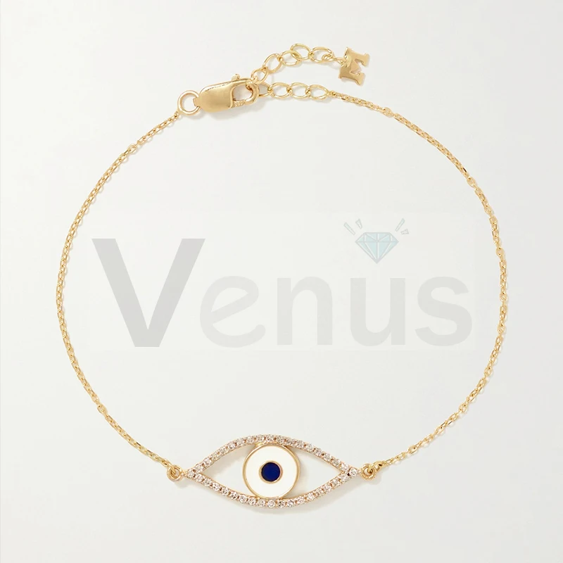 

VENUS 2021 fine jewelry Stacked designer S925 sterling silver evil eye bracelets bangles for femme women, Silver color