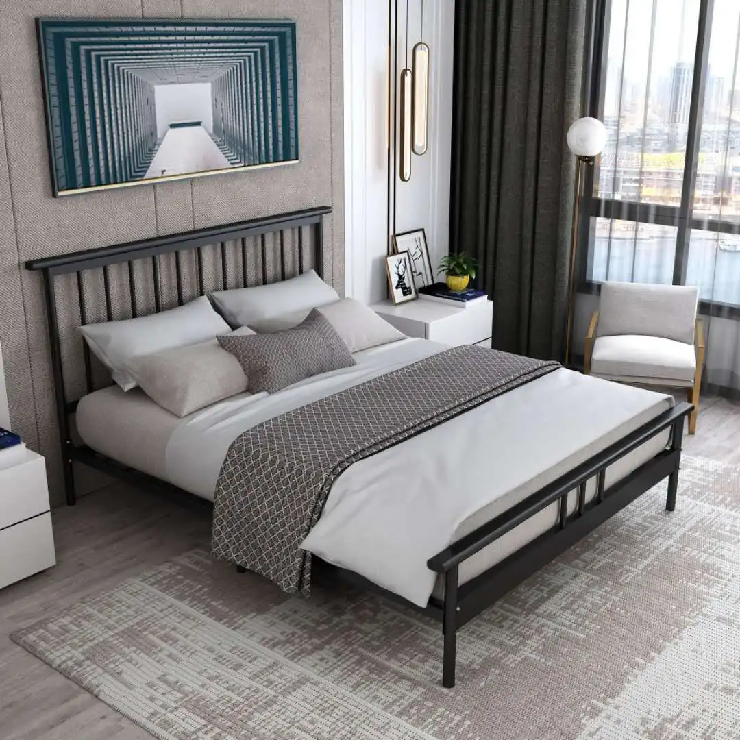 Single size white metal bed frame(Single bed)