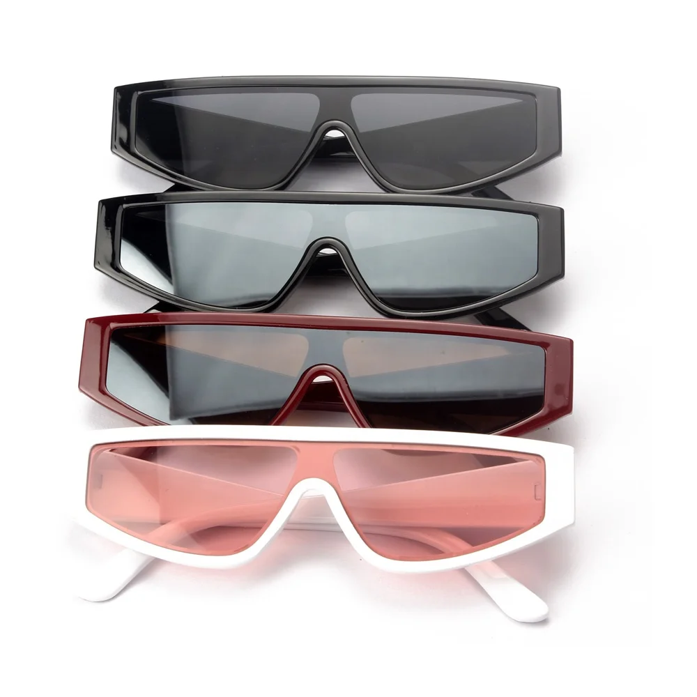 

2020 Hot Selling Fashion Vintage Men Women Big Frame One Piece Lens Sunglasses Oversized Square Sunglasses, Custom color