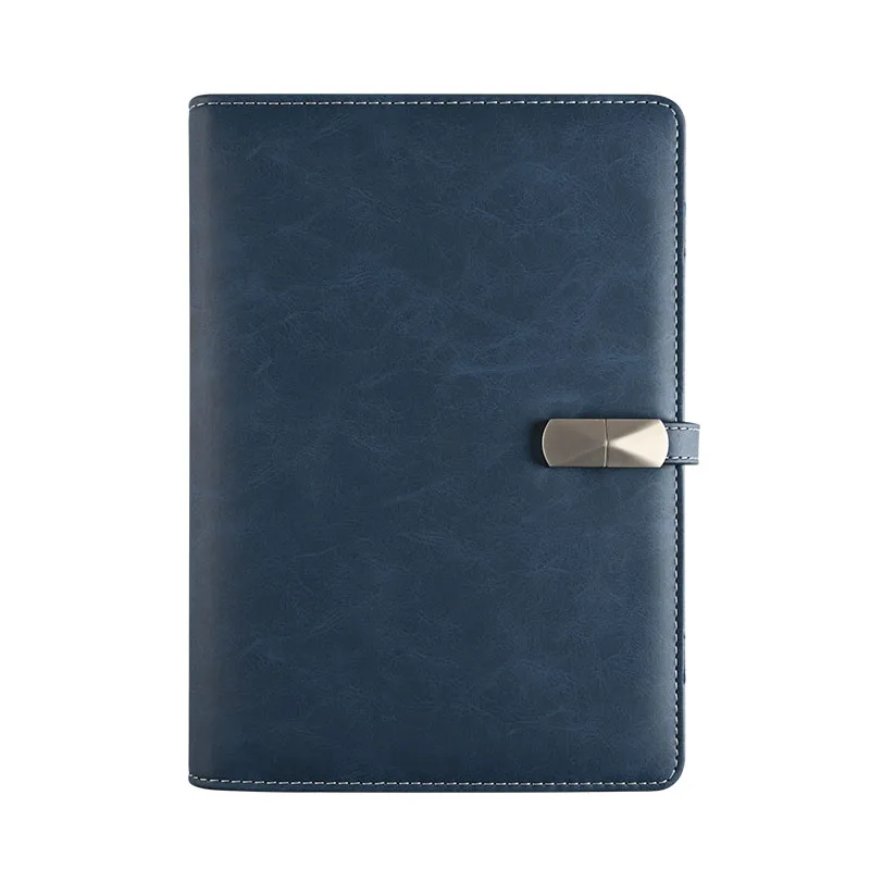 

Crazy horse PU leather vintage design diary notebook power bank with calculator