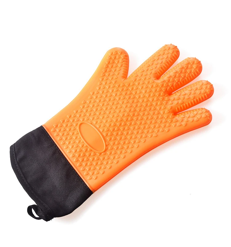 

Long Professional Silicone Oven Mitt, Oven Mitts with Quilted Liner, Heat Resistant Flexible Oven, Customize color acceptable