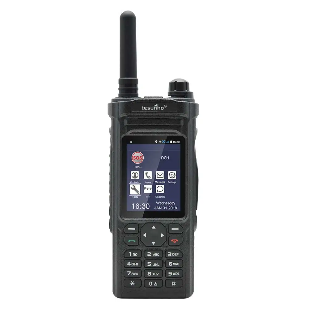 

Tesunho TH-588 WCDMA /GSM walkie talkie with SIM card gps two way radio wifi internet