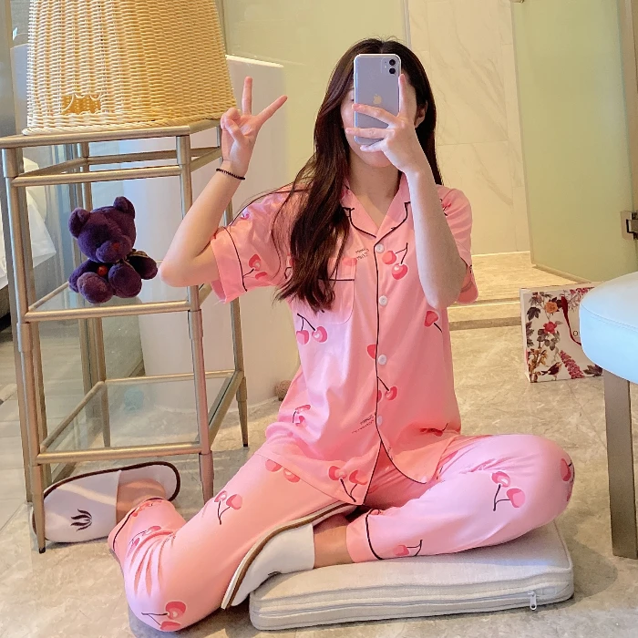 

Competitive price most popular sleepwear women set pajamas pants