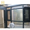 Mosquito net window burglar designs bullet proof triple glazed hurricane impact aluminium casement windows for nigeria