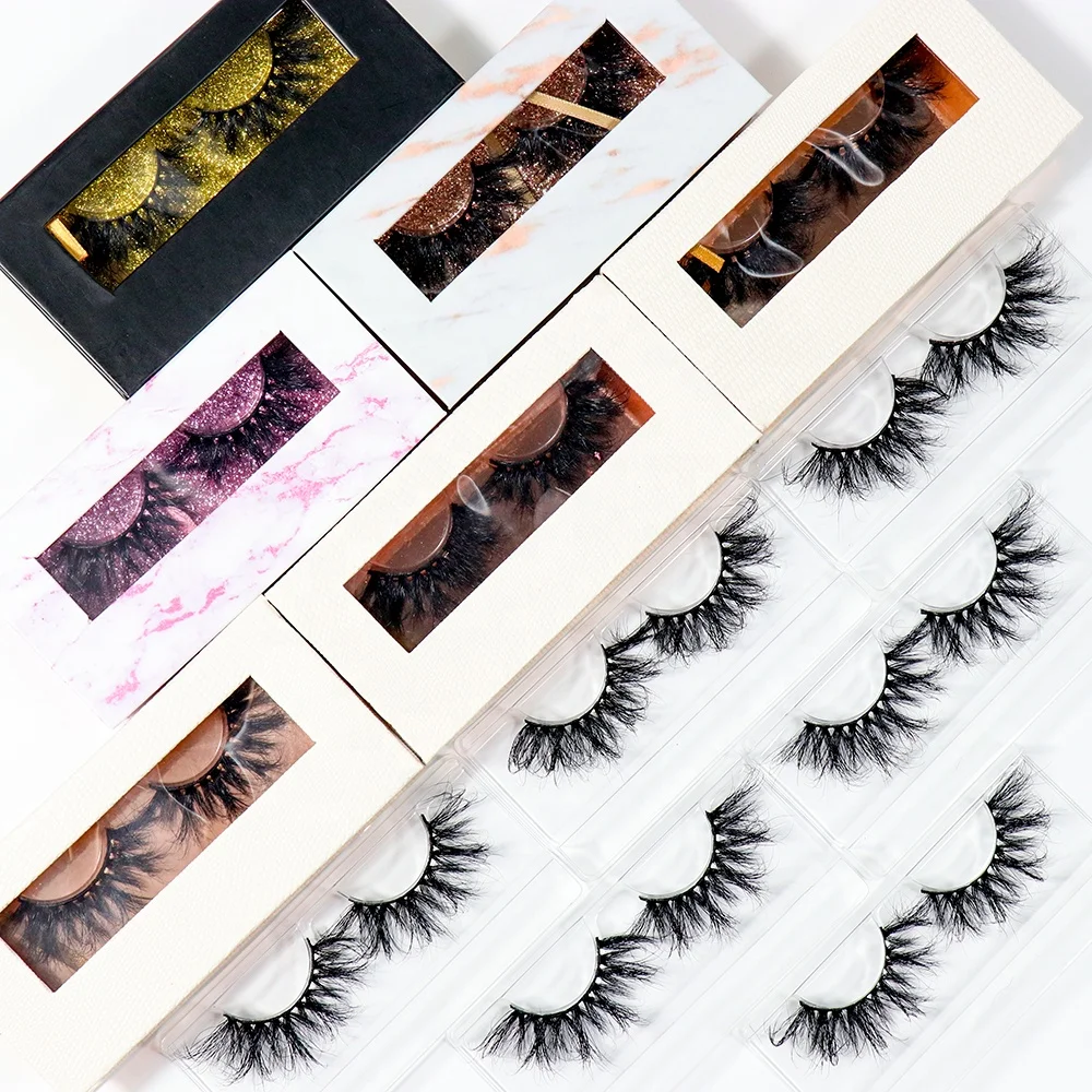 

Wholesale Vendor 100% real Cruelty free Free Hand Made Black Cotton Stalk 5D 3D 25mm siberian natural mink false eyelashes, Natural black mink eyelashes