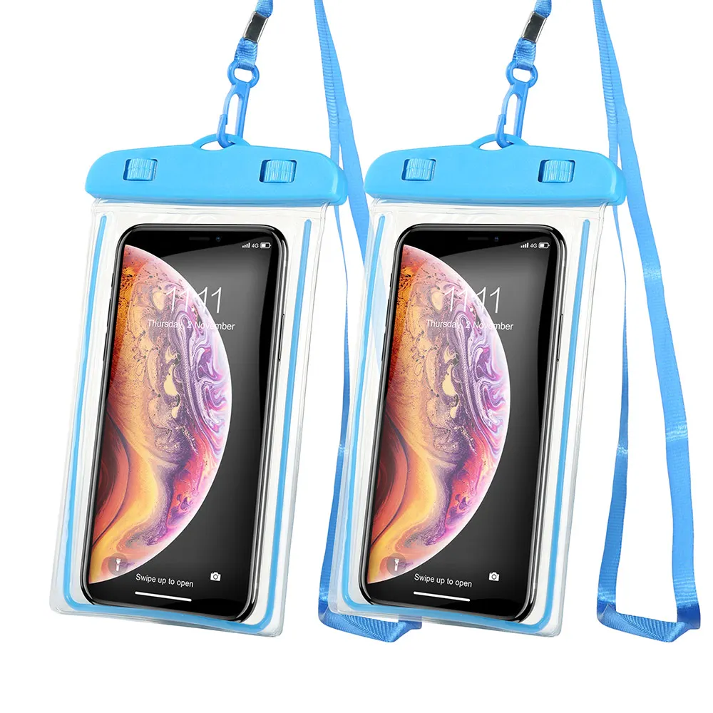 

Free Shipping 1 Sample OK Universal PVC Underwater Waterproof Cell Phone Bag Smart Mobile Phone Bags & Cases, 9 colors