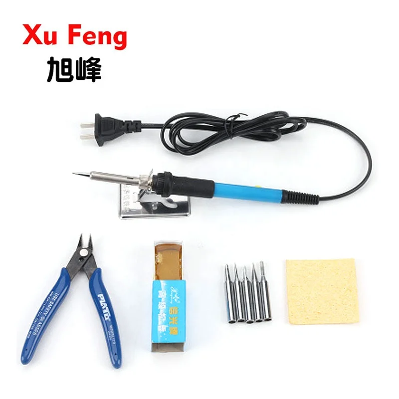 
Adjustable Temperature Electric Soldering Iron 60W Welding Solder Rework Station Heat Pencil Tips Repair Tool 