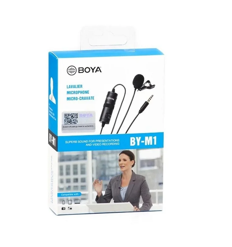 Original BOYA BY-M1 Mic Mobile Phone Camera PC Recording Lavalier Microphone