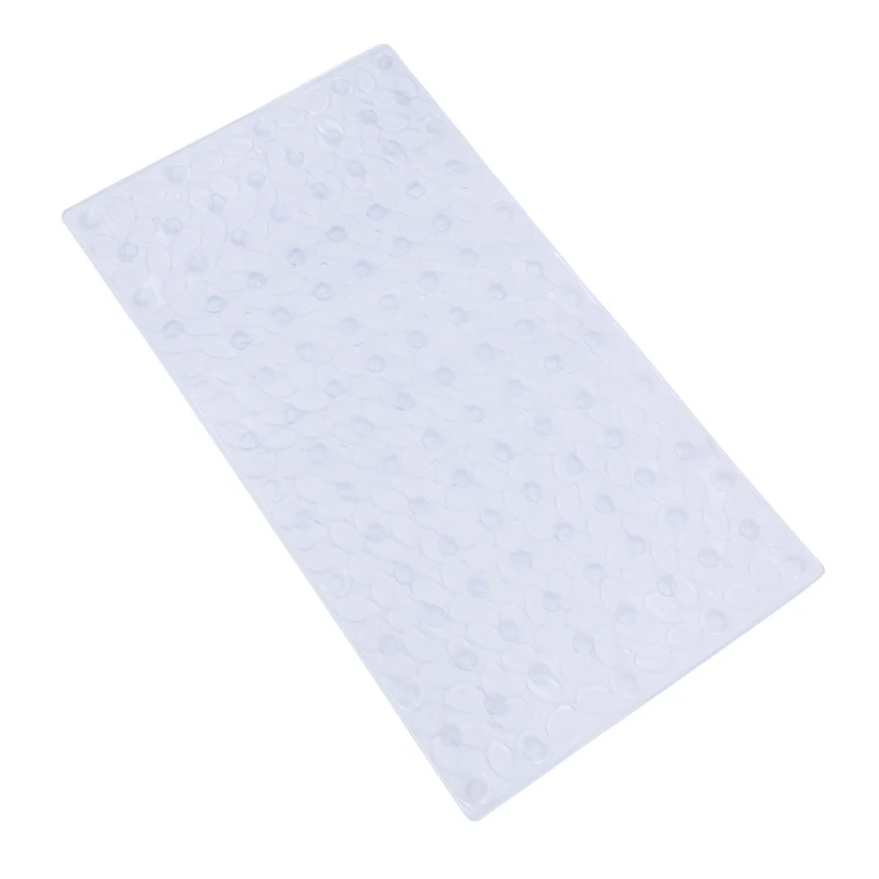 

Stock Transparent PVC Bath Mat Non-slip Bathroom Mat Safety Shower Plastic Massage Pad, As picture or customized