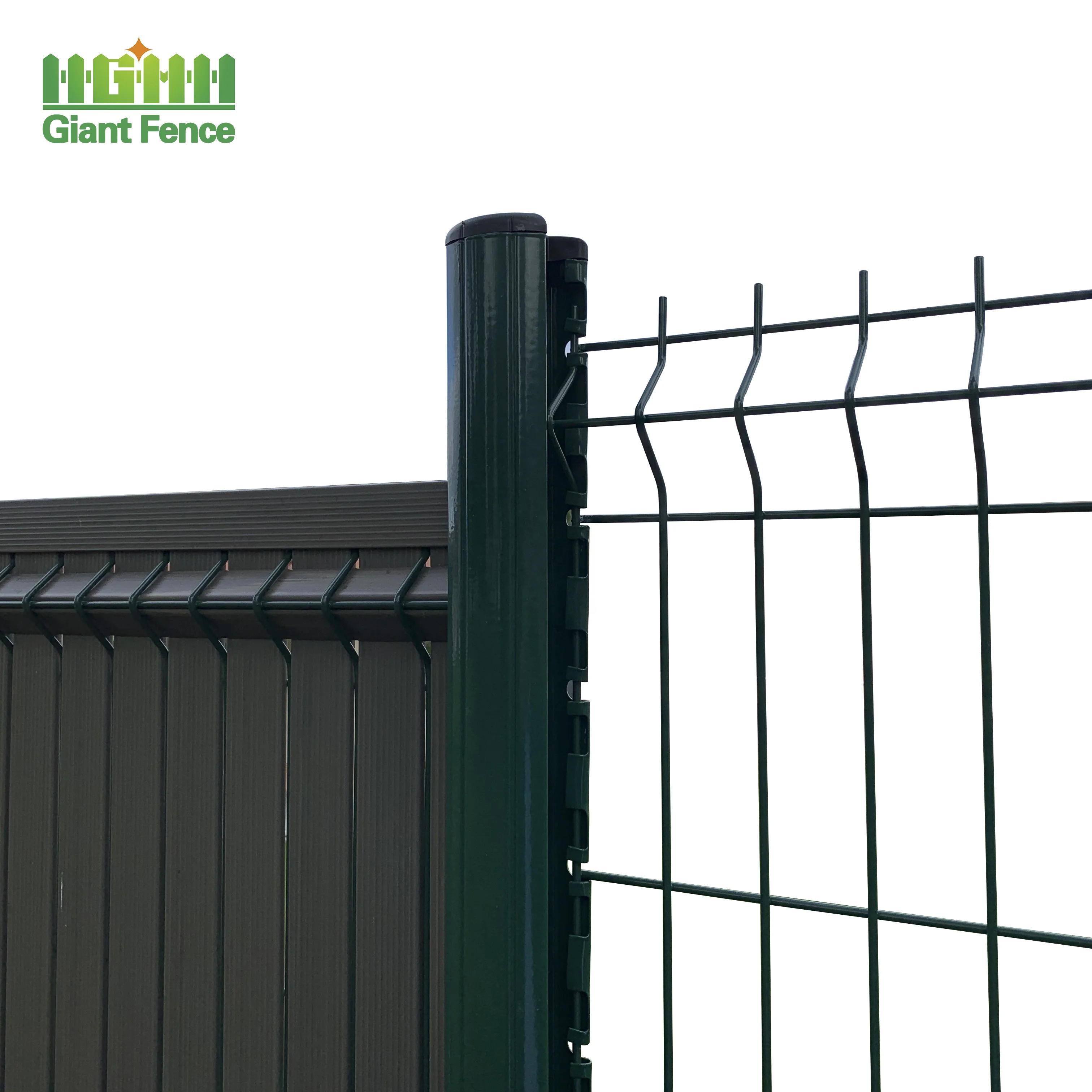 

Home Garden 1.2 m Galvanized Welded Wire Mesh Metal 3D Panel Garden Fence, Green