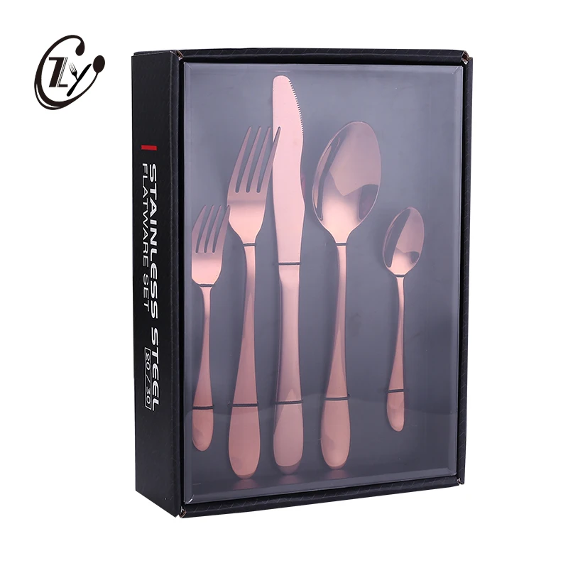 

1012 Knives Spoons Forks Flatware Sets Stainless Steel Gold Plate Cutlery With Wooden Box, Silver/black/rainbow/gold/rose gold